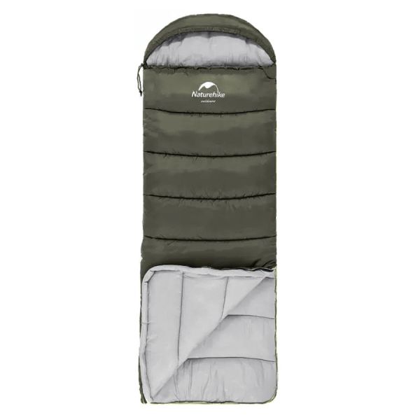 Спальный мешок Naturehike U150 (190+30)х75 см, коричневый NH20MSD07-G150 правая